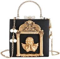 👜 сумка-клатч с пряником и роскошной плечевой цепью qzunique women's love angel: элегантная сумка через плечо с луковыми кнопками и барочной цепью логотип