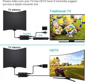 img 1 attached to 📺 Ультра HD цифровая комнатная телевизионная антенна: усиленный сигнал на расстоянии 250+ миль - совместим с Fire TV Stick 4K 1080p - Бесплатные каналы с усилителем
