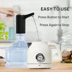 img 1 attached to Convenient and Rechargeable Water Dispenser for 5 Gallon Bottles - Ideal for Home, Office, and Outdoor Use!