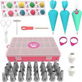 img 4 attached to 🧁 Cakebe Cupcake Decorating 52 pcs Kit: Ultimate Cake and Cookie Decoration Set with 32 Piping Tips and Essential Tools