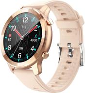 🕒 misirun smart watch: 1.28" activity tracker with heart rate monitor - ip67 waterproof fitness smartwatch for android ios (gold) logo