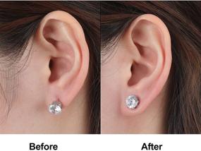 img 3 attached to 👂 Say Bye to Droopy Ears with 6 Pairs of Magic Earring Lifters – Adjustable, Hypoallergenic Secure Backs