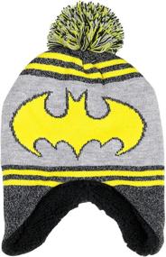 img 3 attached to 🦇 Knit Batman Cold Weather Hat and Mitten Set for Toddler Boys, DC Comics, 2-4T