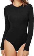 linmon bodysuit surplice stretchy jumpsuit women's clothing logo