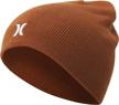 hurley mens winter hat classic outdoor recreation for climbing logo