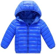 🧥 kids winter puffer jacket: warm hooded outwear coat - lightweight, water-resistant & packable logo