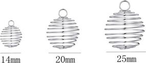 img 3 attached to 🔒 Versatile Stainless Steel Spiral Bead Cage Pendants - 30 PCs with 3 Different Sizes for Jewelry Making and Crafting