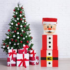 img 4 attached to 🎅 Festive Fun with Funnlot Christmas Box Decoration: Santa Claus Gift Boxes for Xmas Decor and Gifting