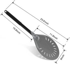 img 3 attached to 🍕 9-inch Round Perforated Turning Pizza Peel with Removable Handle for Convenient Storage, Merysen Pizza Paddle for Baking Homemade Pizza Bread