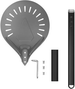 img 2 attached to 🍕 9-inch Round Perforated Turning Pizza Peel with Removable Handle for Convenient Storage, Merysen Pizza Paddle for Baking Homemade Pizza Bread