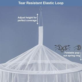 img 2 attached to 🛏️ Premium Universal Bed Mosquito Net - Fits Single to King-Sized Beds with 2 Openings or Full Enclosure - Stylish Conical Design for Decoration or Travel - Includes Free Bag & Hanging Kit for Effortless Setup