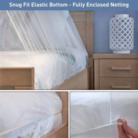 img 3 attached to 🛏️ Premium Universal Bed Mosquito Net - Fits Single to King-Sized Beds with 2 Openings or Full Enclosure - Stylish Conical Design for Decoration or Travel - Includes Free Bag & Hanging Kit for Effortless Setup