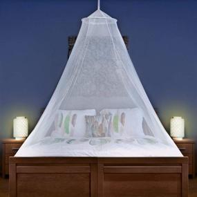 img 4 attached to 🛏️ Premium Universal Bed Mosquito Net - Fits Single to King-Sized Beds with 2 Openings or Full Enclosure - Stylish Conical Design for Decoration or Travel - Includes Free Bag & Hanging Kit for Effortless Setup