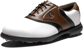 img 4 attached to FootJoy Originals Shoes White Brown Men's Shoes and Athletic