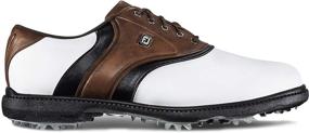 img 3 attached to FootJoy Originals Shoes White Brown Men's Shoes and Athletic