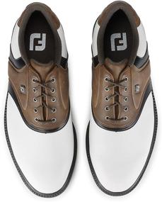 img 2 attached to FootJoy Originals Shoes White Brown Men's Shoes and Athletic