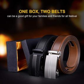 img 1 attached to 👔 Men's Leather Comfort Automatic Buckle Ratchet Belt and Accessories