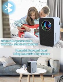img 3 attached to Versatile LED Smart WiFi Projector: 1080p Native, Wireless Full HD Home Movie Gaming TV Projector with USB HDMI Audio, Bluetooth Speaker Mode, Screen Mirroring - Perfect for Phone Laptop Computer PS4