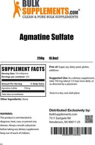 img 3 attached to 🏋️ BulkSupplements Agmatine Sulfate Powder - Pure Pump Pre-Workout - Nitric Oxide Enhancer (250g - 8.8 oz)