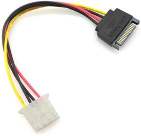 img 3 attached to 🔌 SATA to IDE Power Adapter Cable (2pcs) - Extend HDD & CD ROM Drives, TOTOT 15Pin Male to 4Pin Female, 20cm