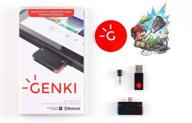 🎧 enhance your nintendo switch audio with genki audio bluetooth 5.0 adapter - compatible with all bt headphones & airpods, low latency and aptx technology (neon) логотип