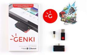 img 4 attached to 🎧 Enhance Your Nintendo Switch Audio with GENKI Audio Bluetooth 5.0 Adapter - Compatible with All BT Headphones & Airpods, Low Latency and aptX Technology (Neon)