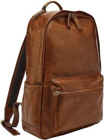 img 4 attached to 🎒 Fossil Men's Brown Backpack 12": The Perfect Blend of Style and Functionality