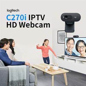 img 1 attached to 📷 Logitech C270i PTV 960-001084 Webcam: HD 720p Widescreen for Video Calls & Recording, Desktop/Laptop, Chinese Spec - Worldwide Version