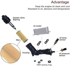 img 3 attached to 🔧 Комплект адаптера масляного кулера двигателя и фильтра EVIL ENERGY для Chrysler 200/300 Dodge Journey Jeep Wrangler Ram 3.6L