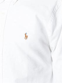 img 1 attached to 👔 Classic Style Meets Sophistication: Ralph Lauren White Stripe Shirt for Men