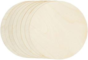 img 4 attached to Juvale 12-inch Unfinished Wooden Circle Cutouts, Pack of 8 Wood Discs for Craft Projects