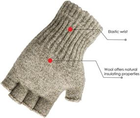 img 3 attached to Fingerless Gloves Illinois Glove Company Men's Accessories