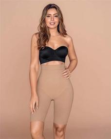 img 2 attached to Flattering Tummy Control Shapewear Short with 👖 High Waist and Butt Lifter: A Must-Have for Women