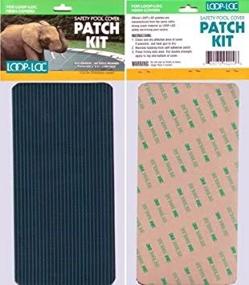 img 1 attached to Loop Loc Mesh Patch Kit - Repair Your Loop Loc Mesh Safety Covers with 3- 4 Inch X 8In Adhesive Transfer Patches