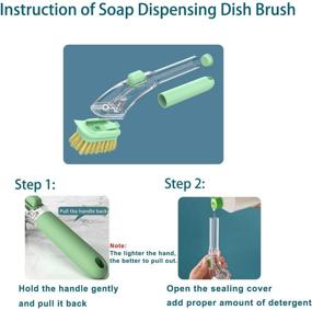 img 1 attached to 🧼 Lnkdeya Soap Dispensing Dish Brush: Efficient Cleaning for Cookware, Sink, Pot, Pan