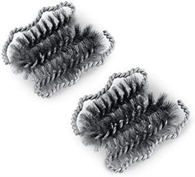 img 2 attached to 🔥 Upgrade Your Grill Cleaning Experience with Weber 6709 Style Replacement Brush Heads, Silver - 2-Pack