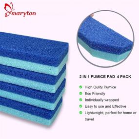 img 3 attached to 💙 Maryton Foot Pumice Stone for Hard Skin Callus Removal and Scrubbing (Pack of 4) - Blue