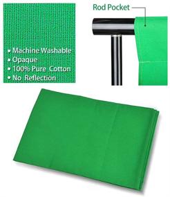 img 1 attached to SLOW DOLPHIN Photo Background Support System with Green Screen Backdrop Kit, 100% Pure 📸 Muslin, 6.5 Ft x 10 Ft Chromakey, Clamp, Carry Bag for Photography and Video Studio