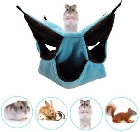 img 3 attached to 🐾 Comfy and Fun: Small Pet Cage Hammock, 3 Tier Hanging Bed for Small Animals - Ideal Bedding for Chinchilla, Parrot, Sugar Glider, Ferrets, Rat, Hamster - Perfect for Play and Rest