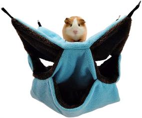 img 4 attached to 🐾 Comfy and Fun: Small Pet Cage Hammock, 3 Tier Hanging Bed for Small Animals - Ideal Bedding for Chinchilla, Parrot, Sugar Glider, Ferrets, Rat, Hamster - Perfect for Play and Rest