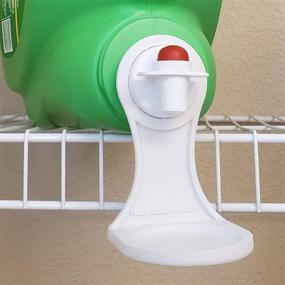 img 4 attached to 🧺 3D Printed Laundry Detergent and Fabric Softener Cup Holder, with Drip Tray Catcher - Compatible with Most Economy Sized Bottles, Minimizing Drips and Mess