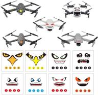 🚁 rcgeek stickers set - 3m drone decals with facial expression skins for dji mavic mini 2, mavic air 2 2s, mavic 2 pro & zoom, mavic pro platinum, mavic air - prevent birds clashing - 8 styles logo