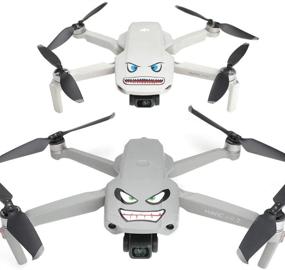 img 1 attached to 🚁 RCGEEK Stickers Set - 3M Drone Decals with Facial Expression Skins for DJI Mavic Mini 2, Mavic Air 2 2S, Mavic 2 Pro & Zoom, Mavic Pro Platinum, Mavic Air - Prevent Birds Clashing - 8 Styles