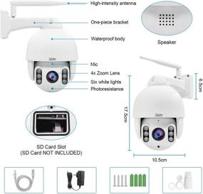img 3 attached to 📷 YoLuke 5MP Outdoor WiFi PTZ IP Camera with 4X Optical Zoom, Pan Tilt Security Surveillance Webcam, 2-Way Audio with Microphone & Speaker, Infrared Night Vision, IP66 Waterproof