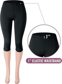 img 1 attached to 👖 SATINA High Waisted Ultra Soft Leggings with 1-inch Waistband in 22 Vibrant Colors