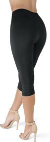 img 3 attached to 👖 SATINA High Waisted Ultra Soft Leggings with 1-inch Waistband in 22 Vibrant Colors