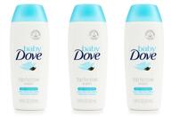 travel size pack of 3: baby dove body wash sensitive moisture, tip to toe, 1.8 oz logo