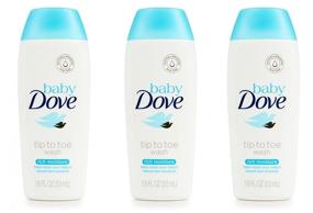 img 2 attached to Travel Size Pack of 3: Baby Dove Body Wash Sensitive Moisture, Tip to Toe, 1.8 Oz