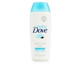 img 1 attached to Travel Size Pack of 3: Baby Dove Body Wash Sensitive Moisture, Tip to Toe, 1.8 Oz