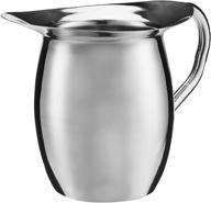 🏺 winco wpb-3 deluxe bell pitcher: 3-quart stainless steel elegance logo